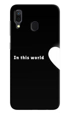 This World Samsung A30 Hard Case Back Cover by Casekaro
