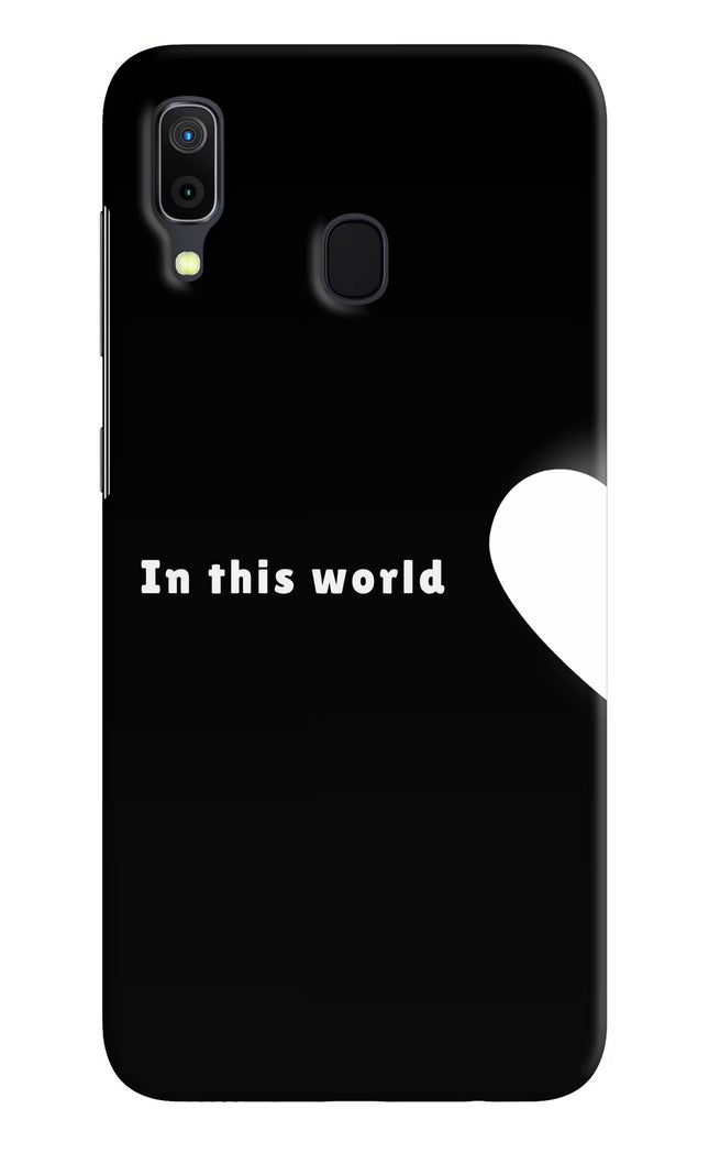 This World Samsung A30 Hard Case Back Cover by Casekaro