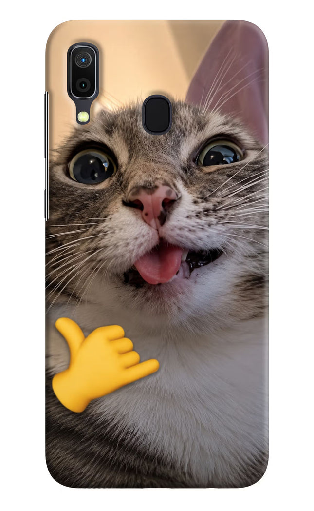 Silly Cat Call Samsung A30 Hard Case Back Cover by Casekaro