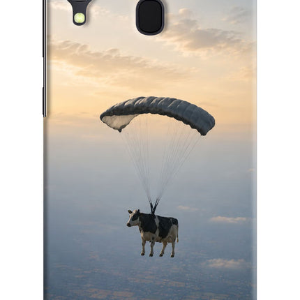 Skydiving Cow Samsung A30 Hard Case Back Cover by Casekaro