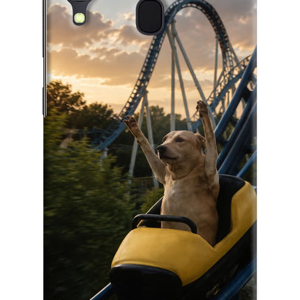 Rollercoaster Dog Samsung A30 Hard Case Back Cover by Casekaro