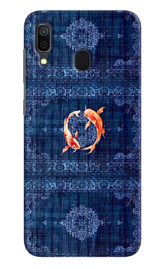 Koi Blue Samsung A30 Hard Case Back Cover by Casekaro