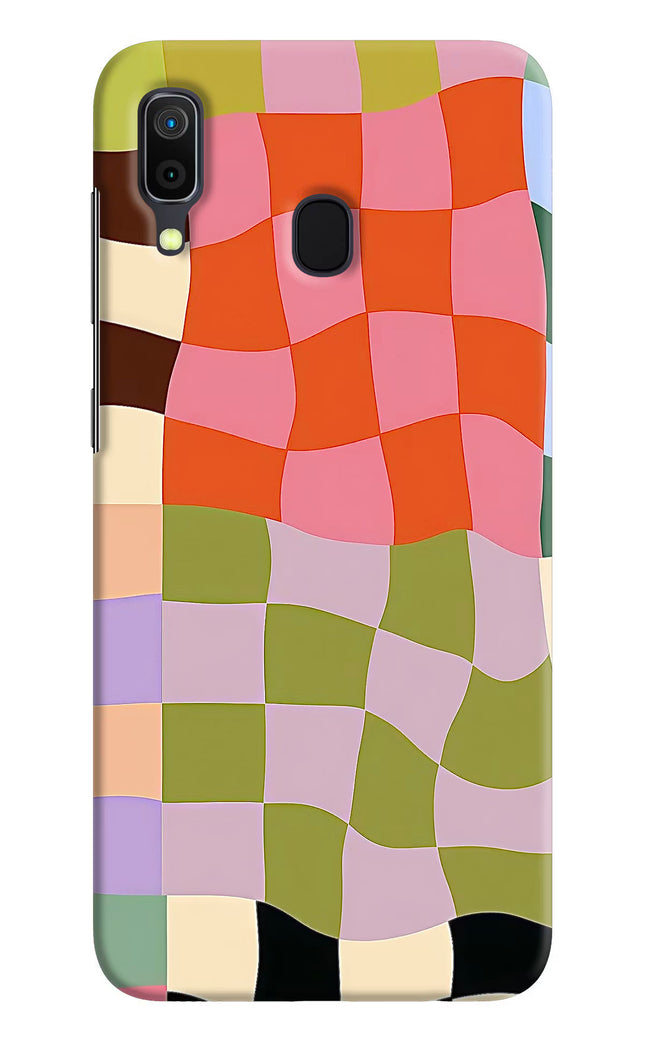 Wavy Grid Samsung A30 Hard Case Back Cover by Casekaro