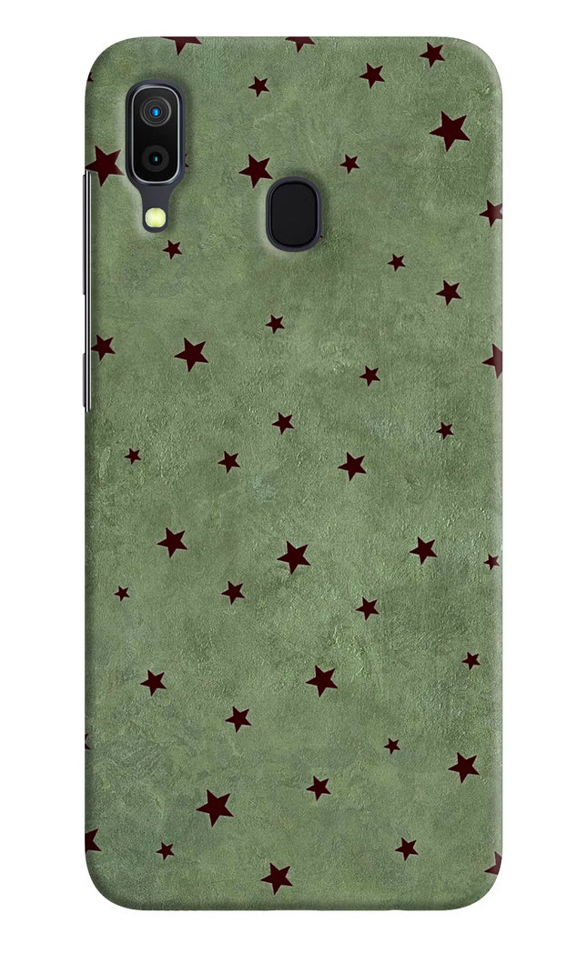 Green Stars Samsung A30 Hard Case Back Cover by Casekaro