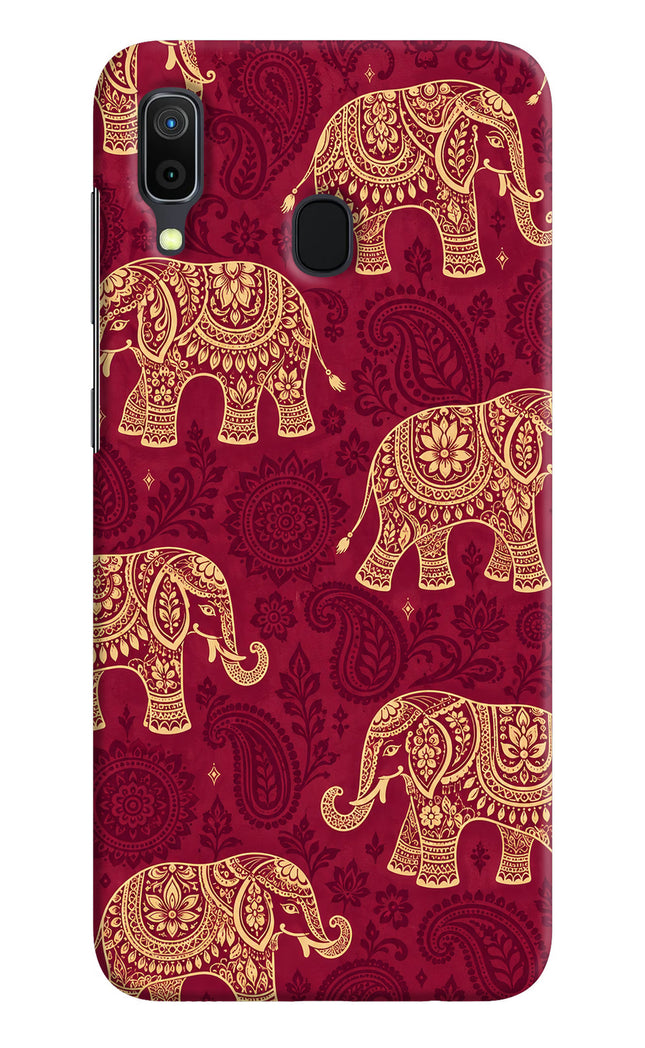 Maroon Elephant Samsung A30 Hard Case Back Cover by Casekaro
