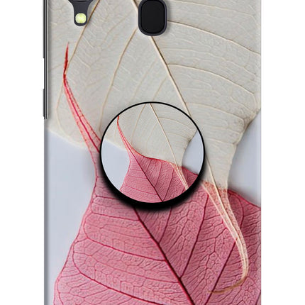 White Pink Leaf Samsung A30 Pop Case by Casekaro