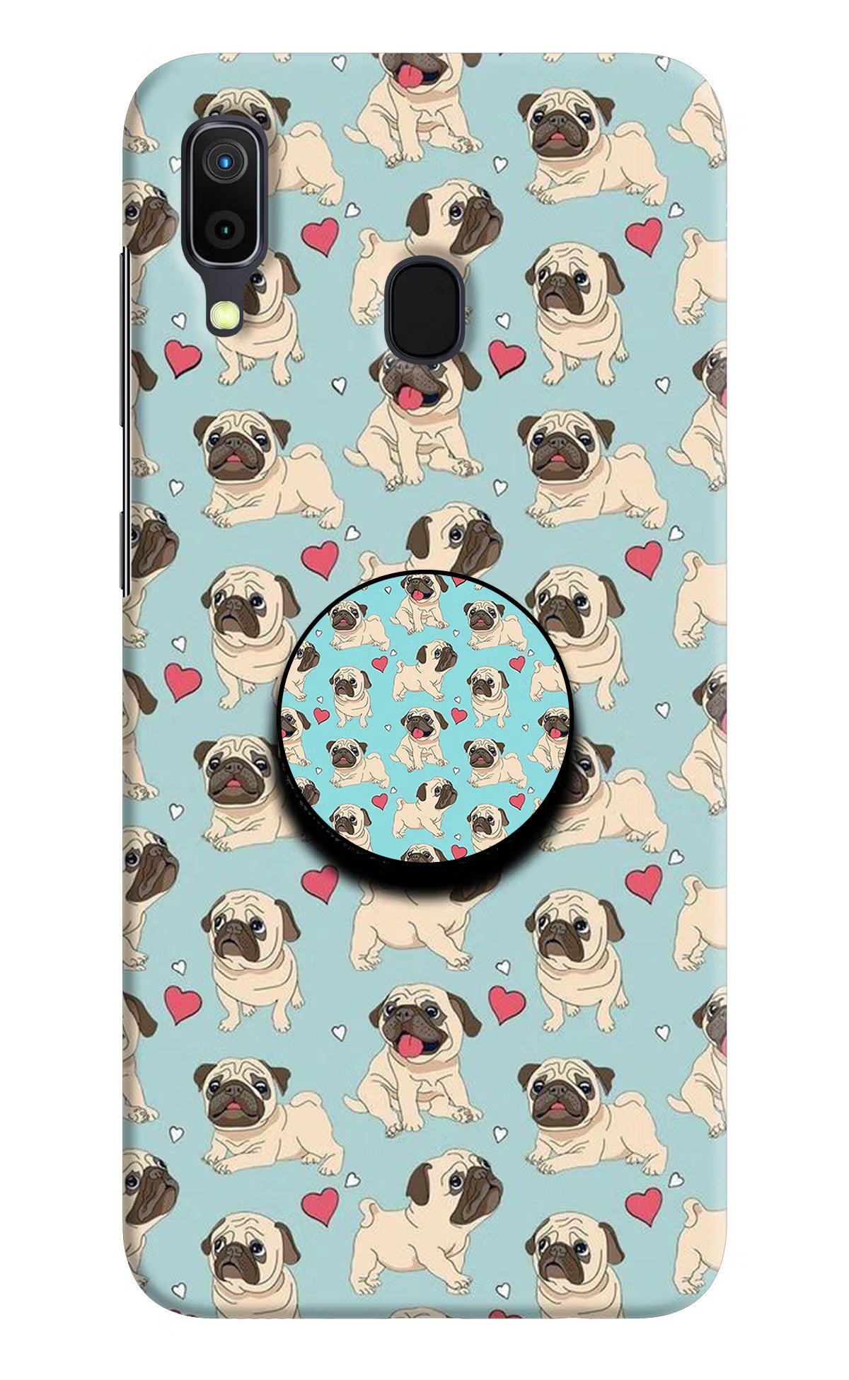 Pug Dog Samsung A30 Pop Case by Casekaro