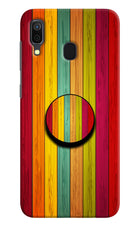 Multicolor Wooden Samsung A30 Pop Case by Casekaro