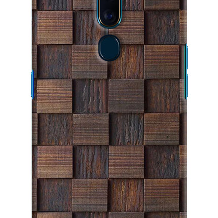 Wooden Cube Design Oppo F11 Pro Hard Case Back Cover by Casekaro