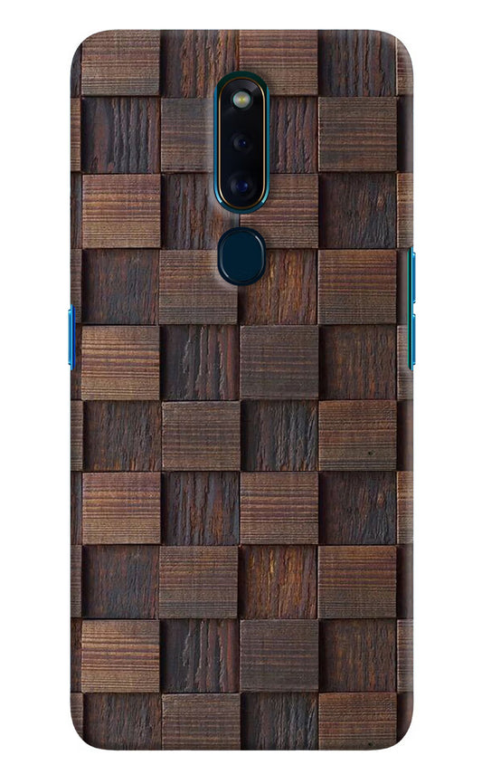 Wooden Cube Design Oppo F11 Pro Hard Case Back Cover by Casekaro