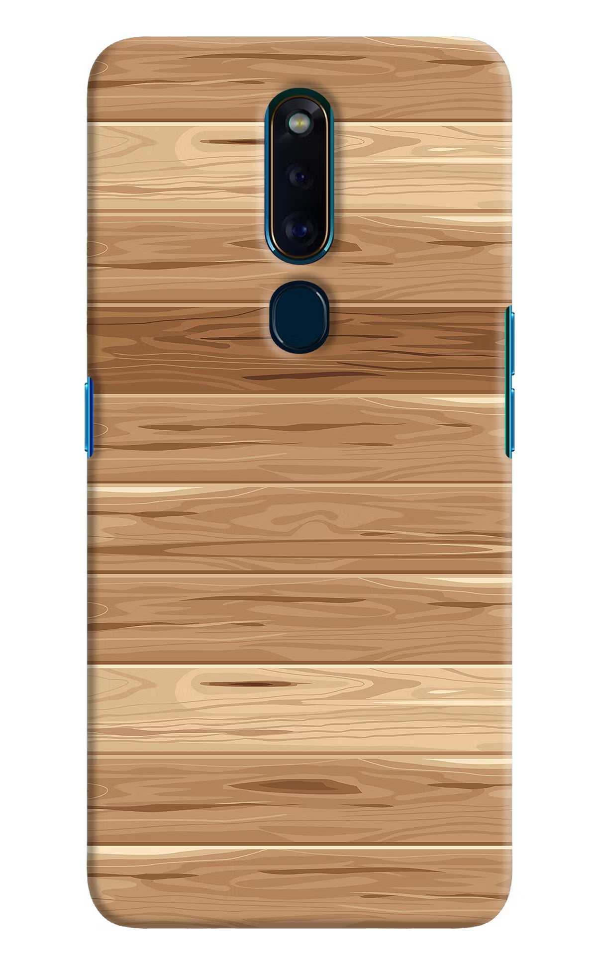 Wooden Vector Oppo F11 Pro Hard Case Back Cover by Casekaro