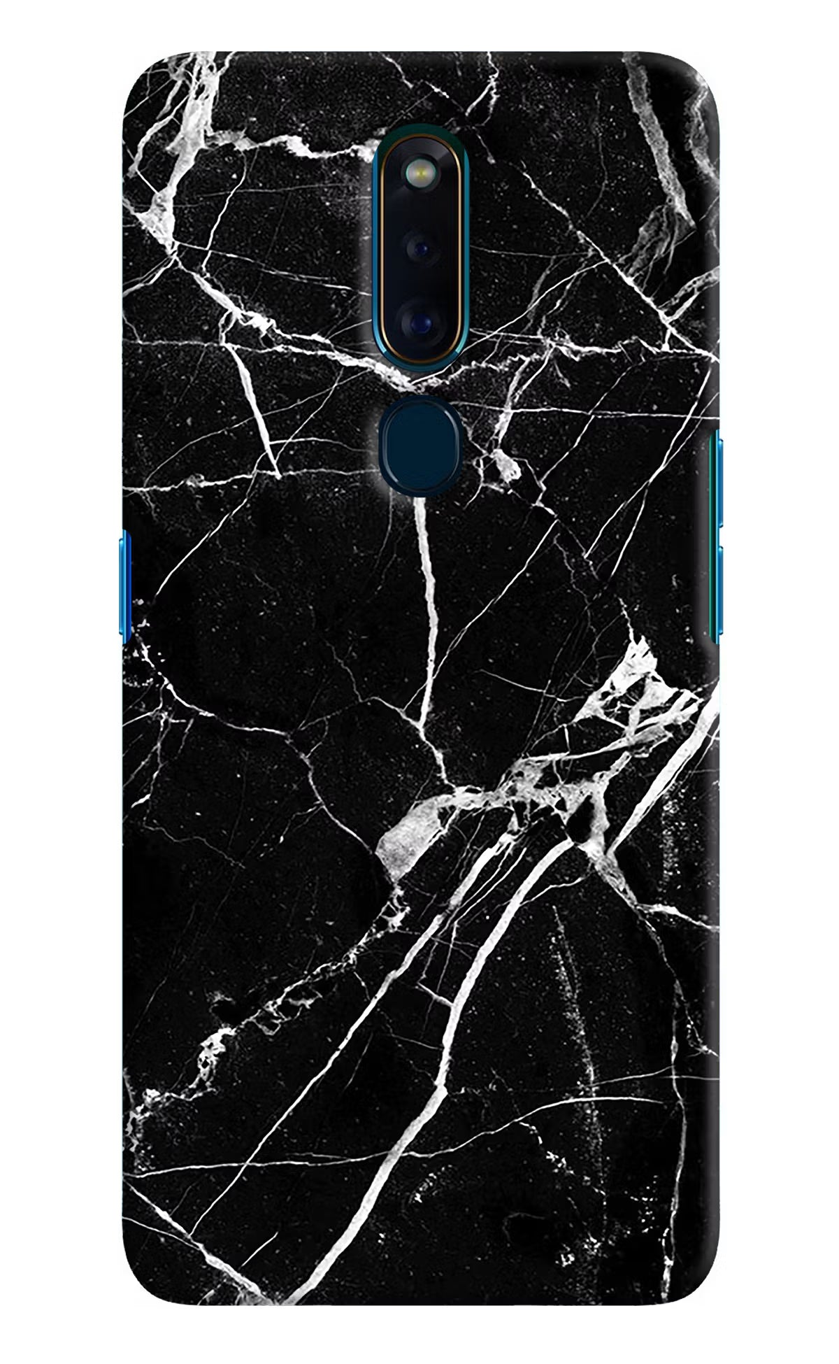 Black Marble Pattern Oppo F11 Pro Hard Case Back Cover by Casekaro