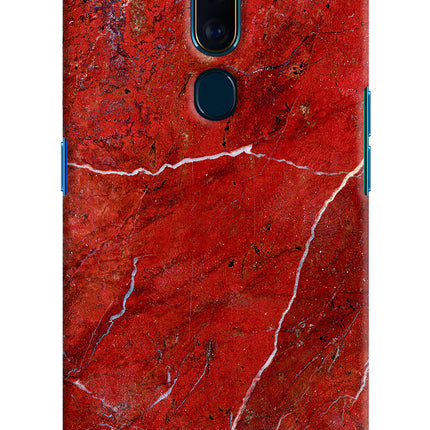 Red Marble Design Oppo F11 Pro Hard Case Back Cover by Casekaro