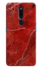 Red Marble Design Oppo F11 Pro Hard Case Back Cover by Casekaro