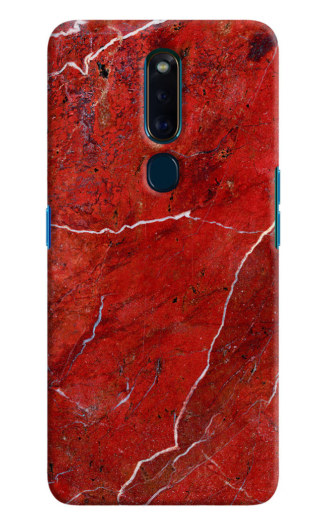 Red Marble Design Oppo F11 Pro Hard Case Back Cover by Casekaro