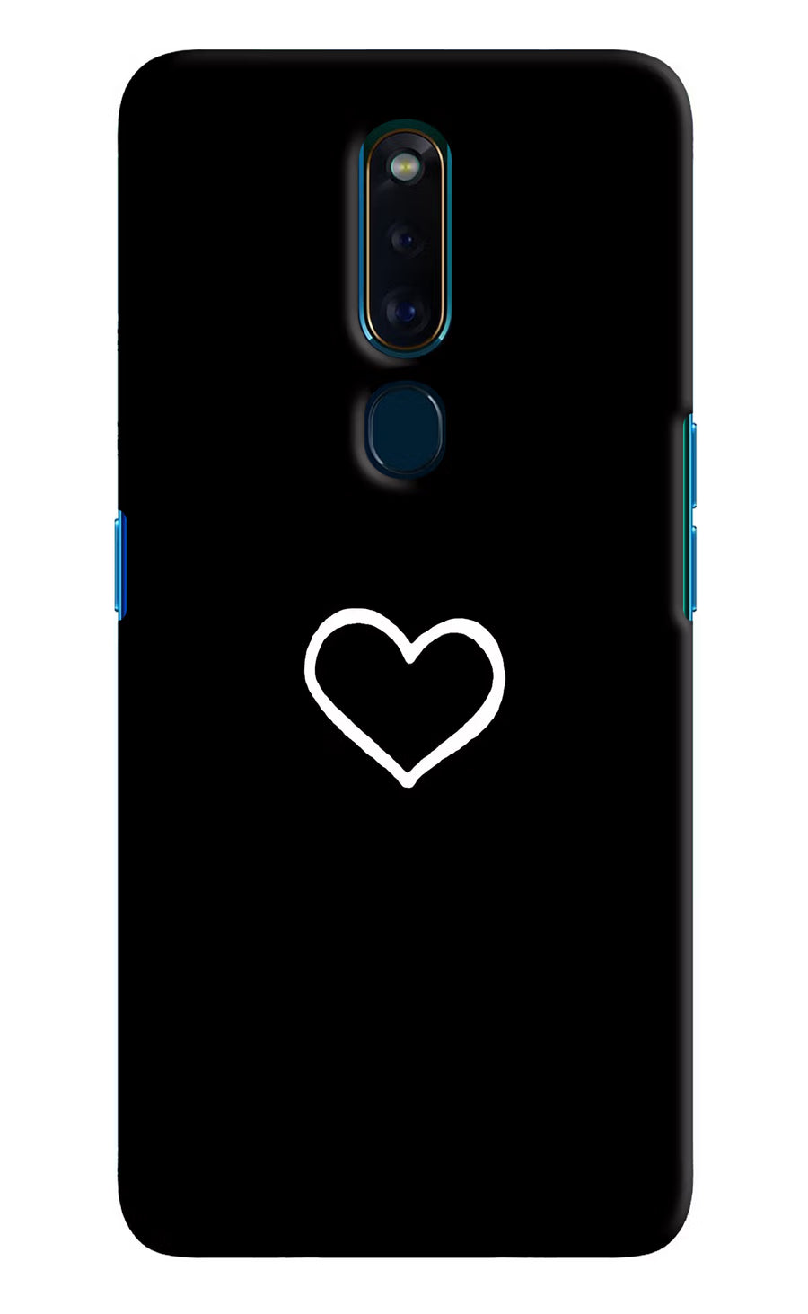 Heart Oppo F11 Pro Back Cover, Hard case