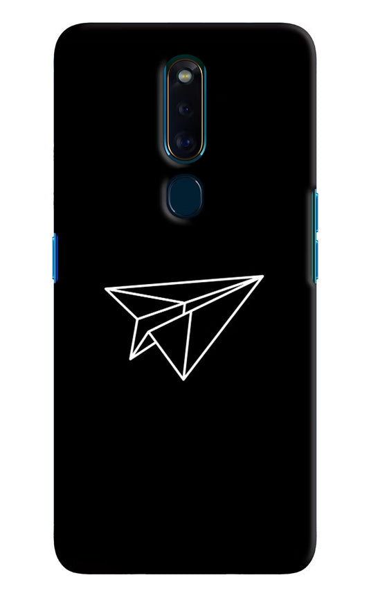 Paper Plane White Oppo F11 Pro Hard Case Back Cover by Casekaro