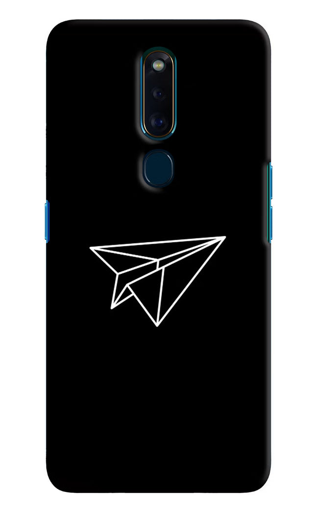 Paper Plane White Oppo F11 Pro Hard Case Back Cover by Casekaro