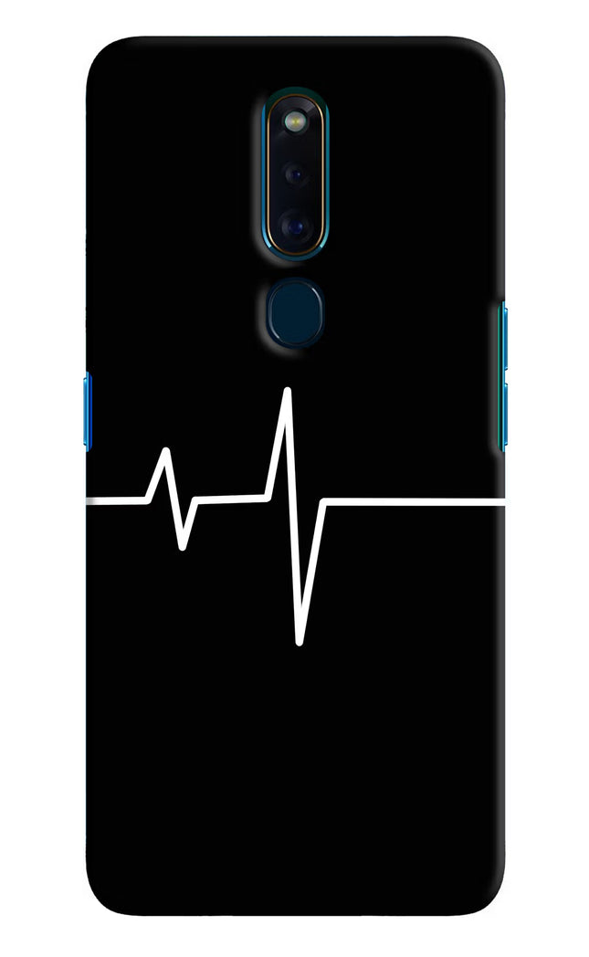 Heart Beats Oppo F11 Pro Hard Case Back Cover by Casekaro