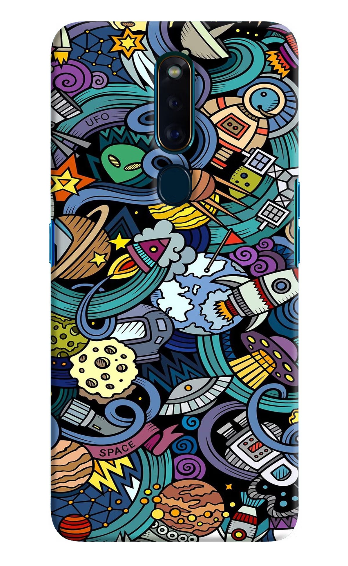 Space Abstract Oppo F11 Pro Hard Case Back Cover by Casekaro