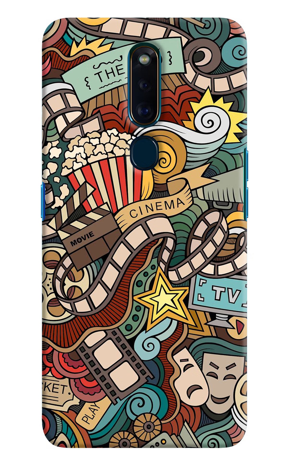 Cinema Abstract Oppo F11 Pro Hard Case Back Cover by Casekaro