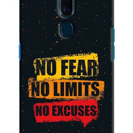 No Fear No Limits No Excuse Oppo F11 Pro Hard Case Back Cover by Casekaro