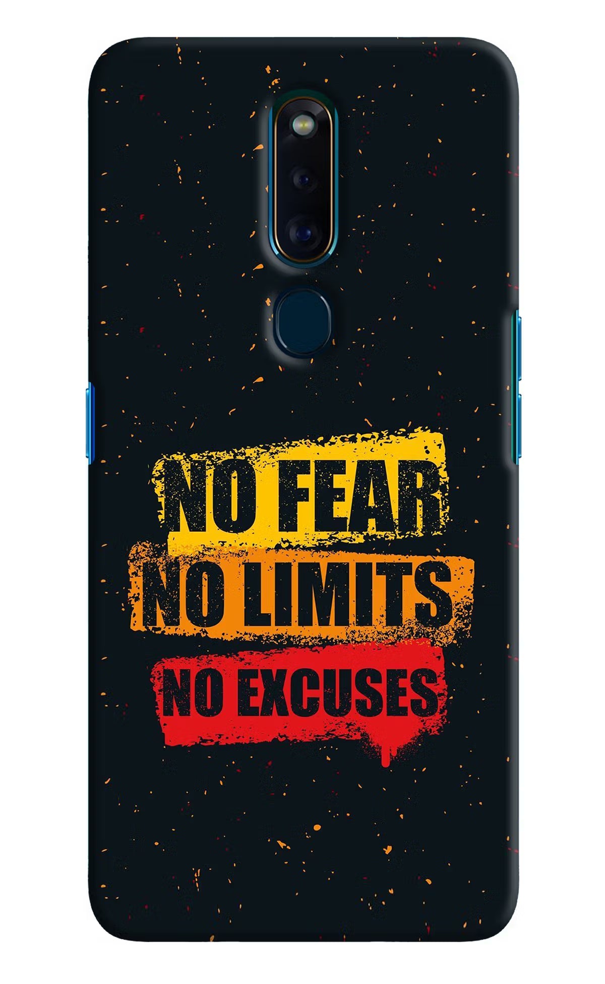 No Fear No Limits No Excuse Oppo F11 Pro Hard Case Back Cover by Casekaro