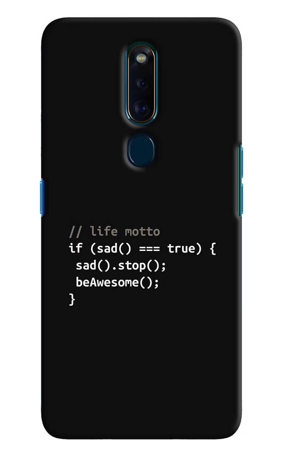 Life Motto Code Oppo F11 Pro Back Cover, Hard case