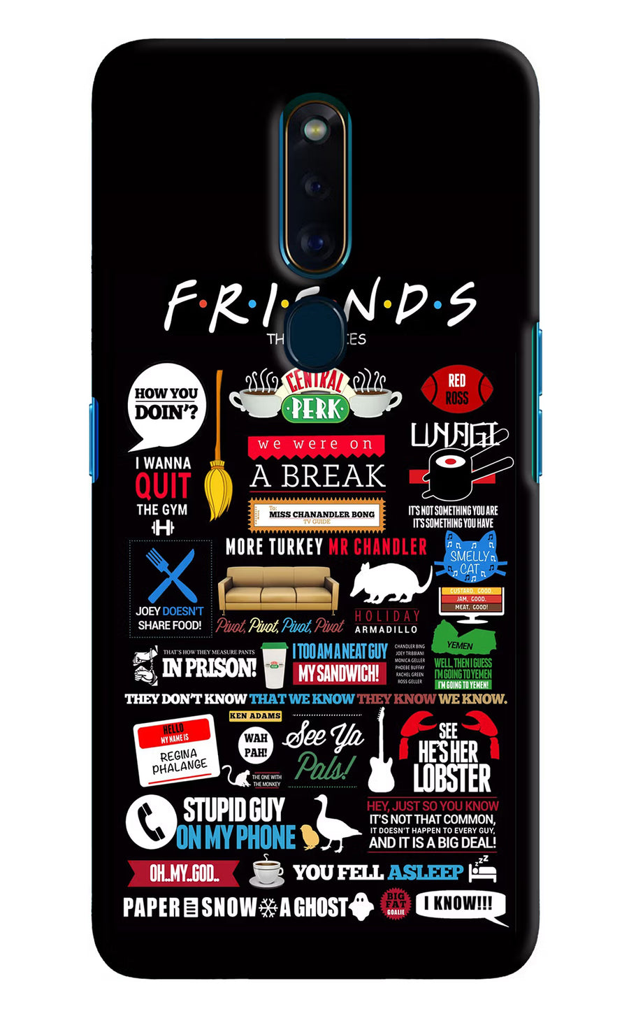 FRIENDS Oppo F11 Pro Back Cover, Hard case