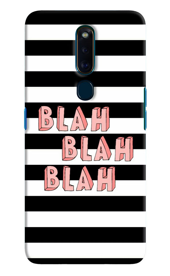 Blah Blah Blah Oppo F11 Pro Hard Case Back Cover by Casekaro