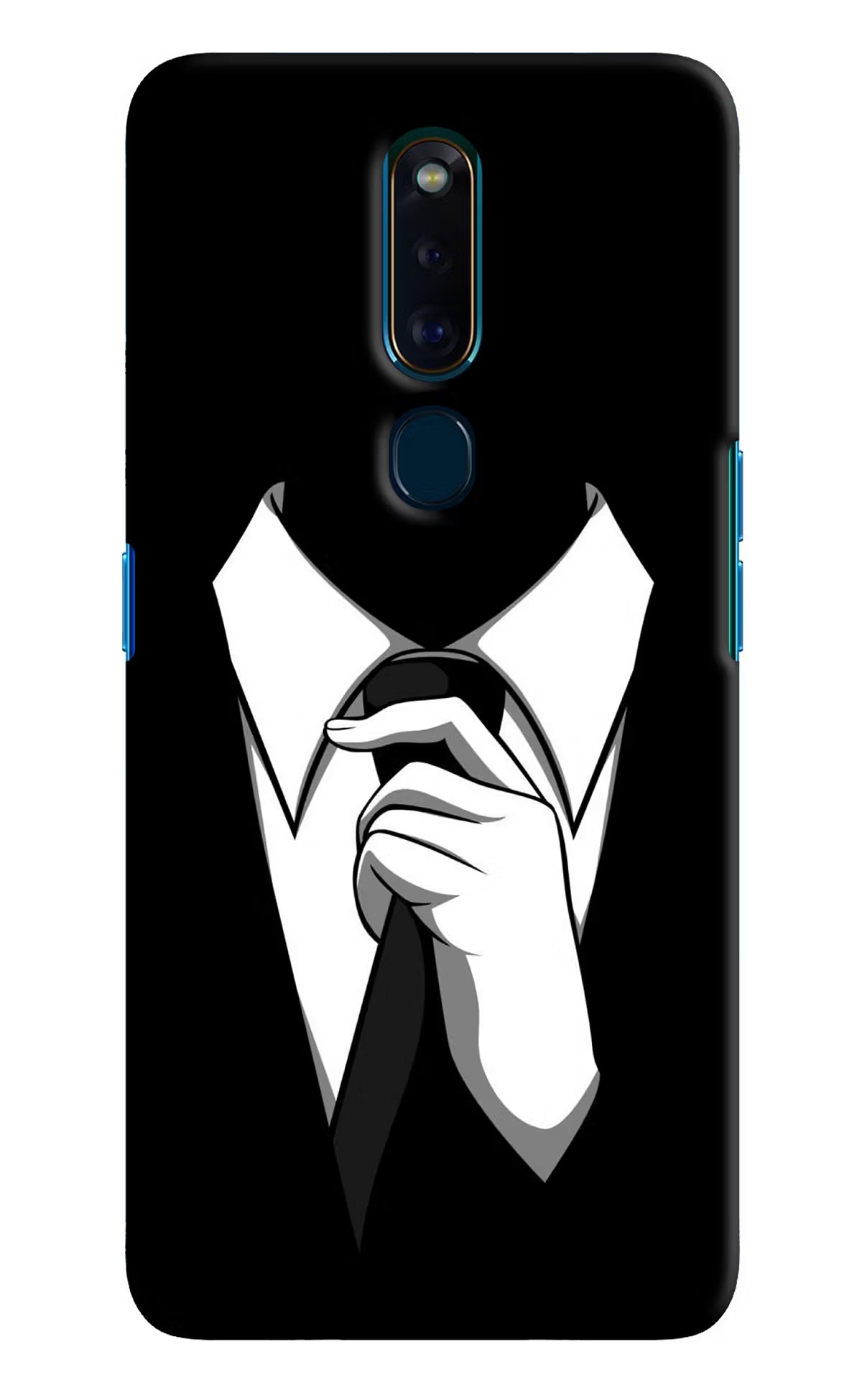 Black Tie Oppo F11 Pro Hard Case Back Cover by Casekaro