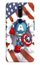 Captain America Oppo F11 Pro Hard Case Back Cover by Casekaro