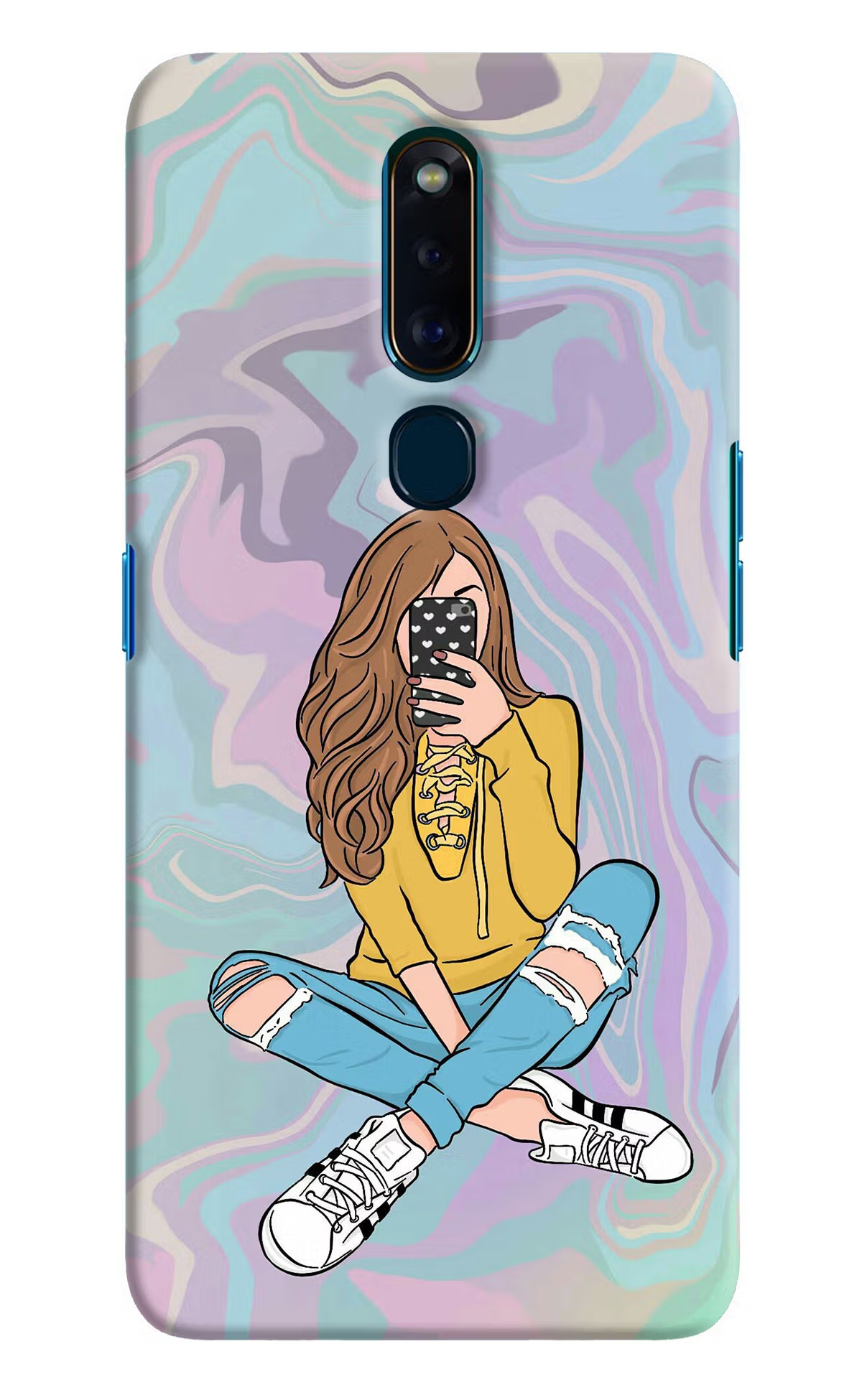 Selfie Girl Oppo F11 Pro Hard Case Back Cover by Casekaro