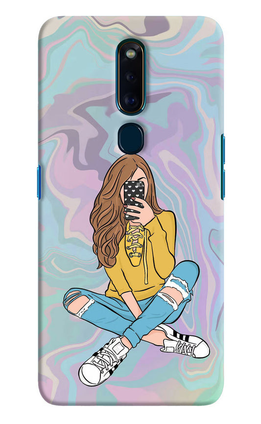 Selfie Girl Oppo F11 Pro Hard Case Back Cover by Casekaro