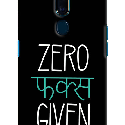 Zero Fucks Given Oppo F11 Pro Hard Case Back Cover by Casekaro