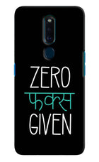Zero Fucks Given Oppo F11 Pro Hard Case Back Cover by Casekaro