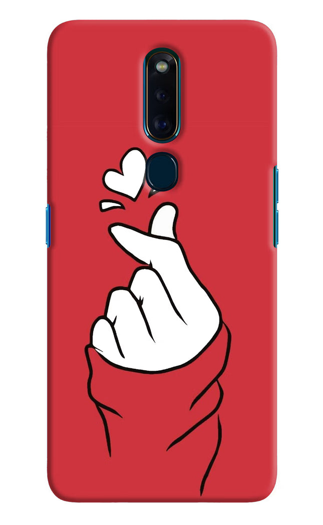 Korean Love Sign Oppo F11 Pro Hard Case Back Cover by Casekaro