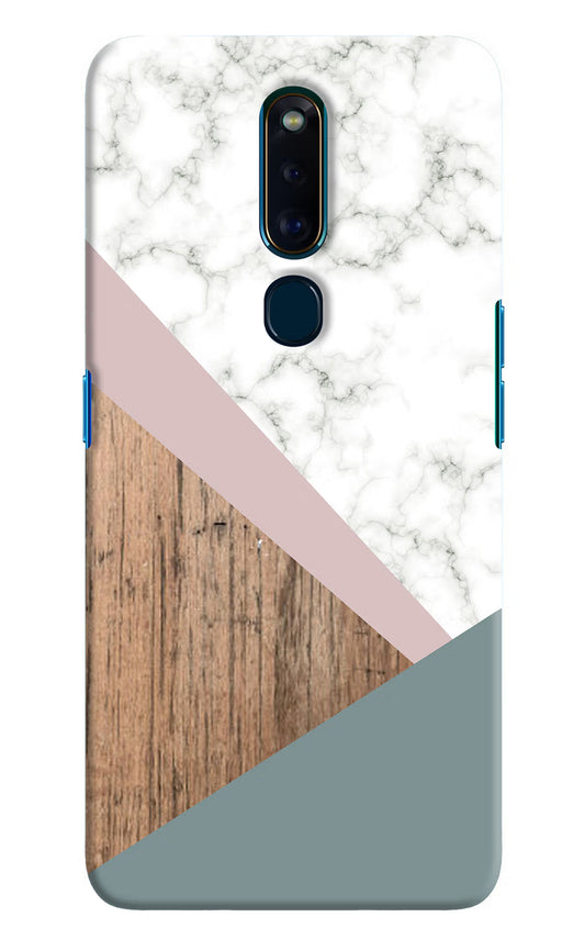 Marble wood Abstract Oppo F11 Pro Hard Case Back Cover by Casekaro