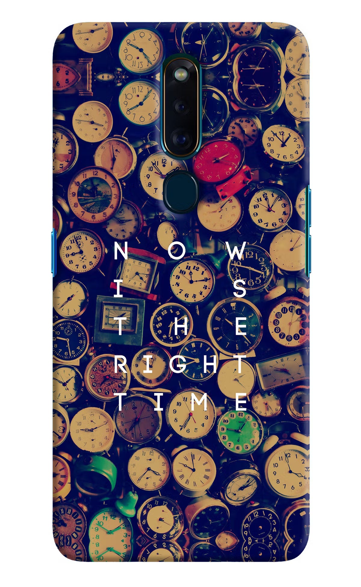 Now is the Right Time Quote Oppo F11 Pro Hard Case Back Cover by Casekaro
