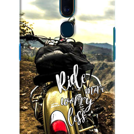 Ride More Worry Less Oppo F11 Pro Hard Case Back Cover by Casekaro