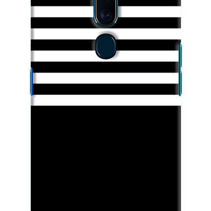 Black and White Print Oppo F11 Pro Hard Case Back Cover by Casekaro
