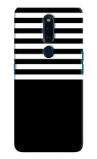 Black and White Print Oppo F11 Pro Hard Case Back Cover by Casekaro