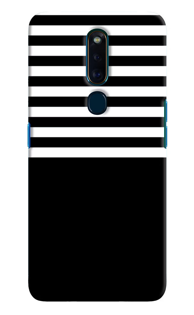 Black and White Print Oppo F11 Pro Hard Case Back Cover by Casekaro