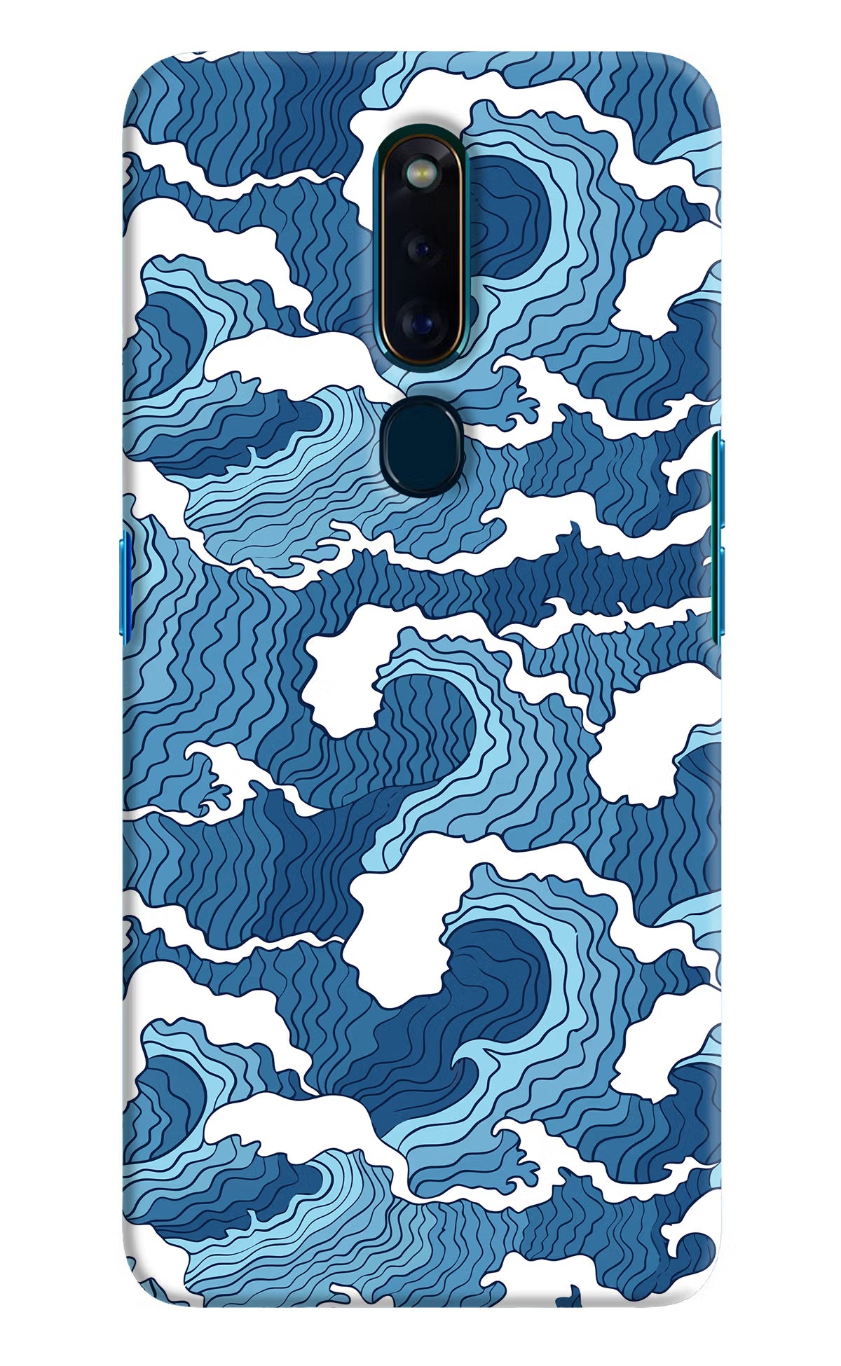 Blue Waves Oppo F11 Pro Hard Case Back Cover by Casekaro