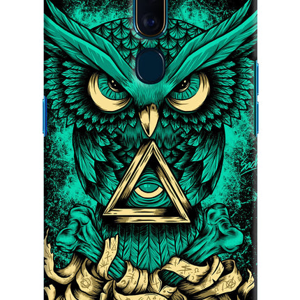 Green Owl Oppo F11 Pro Hard Case Back Cover by Casekaro