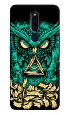 Green Owl Oppo F11 Pro Hard Case Back Cover by Casekaro