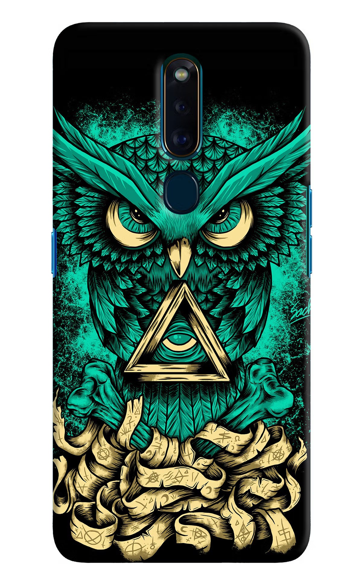 Green Owl Oppo F11 Pro Hard Case Back Cover by Casekaro