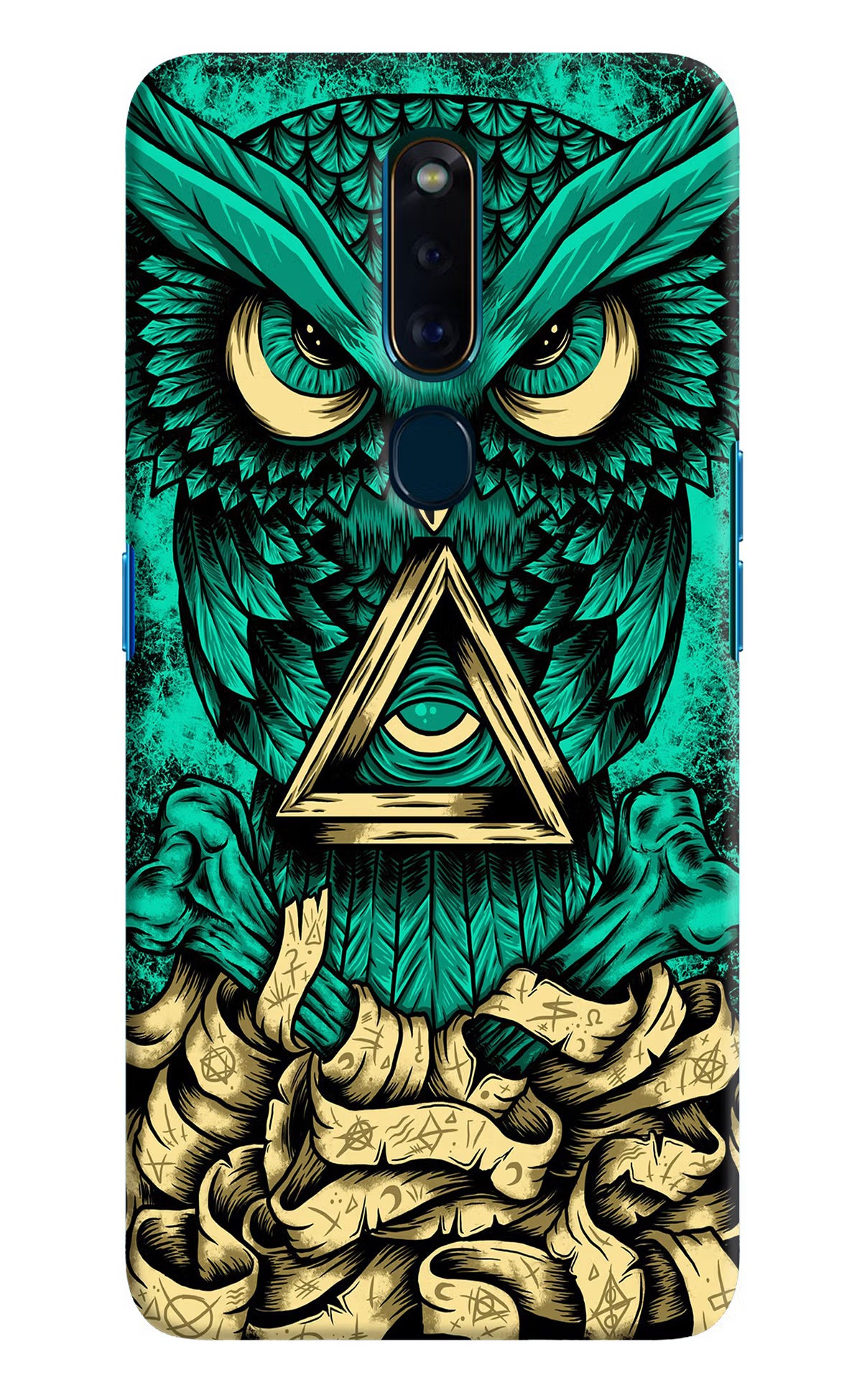 Green Owl Oppo F11 Pro Hard Case Back Cover by Casekaro