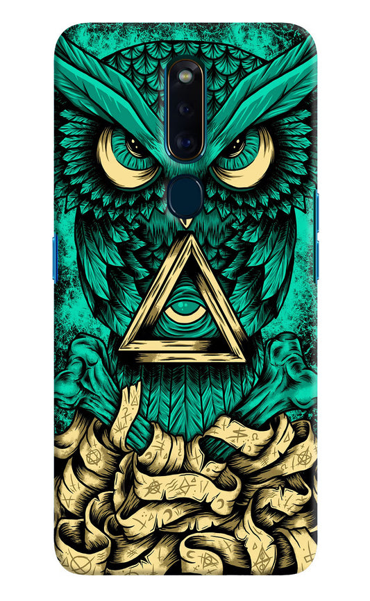 Green Owl Oppo F11 Pro Hard Case Back Cover by Casekaro