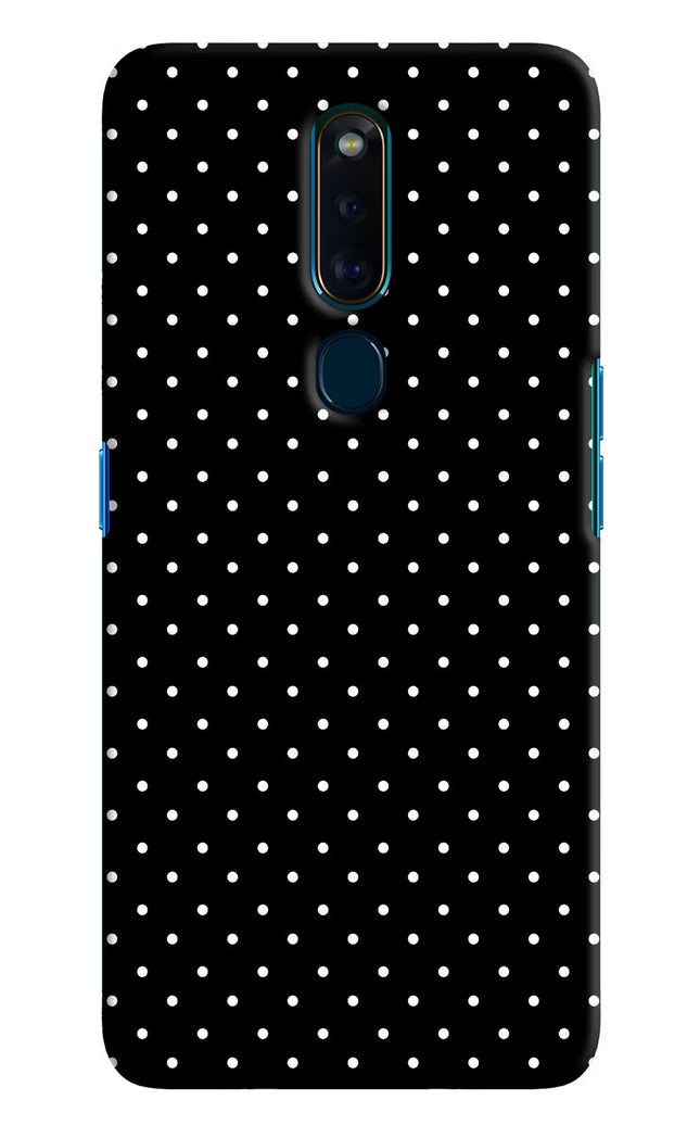 White Dots Oppo F11 Pro Hard Case Back Cover by Casekaro